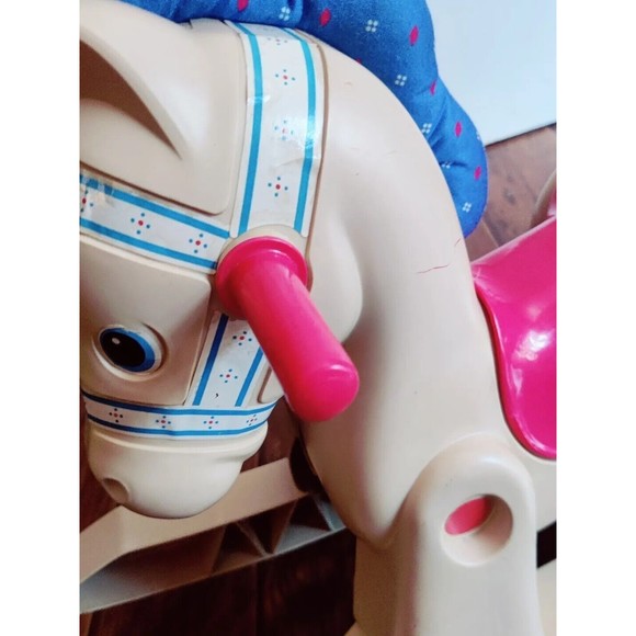Vintage 1988 Fisher Price Rocking Horse Pony Toddler Children's Ride On Toy 90s - Picture 9 of 16